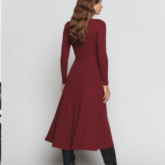 Reformation Banks Knit Long Sleeve Dress - Picture 3 of 6